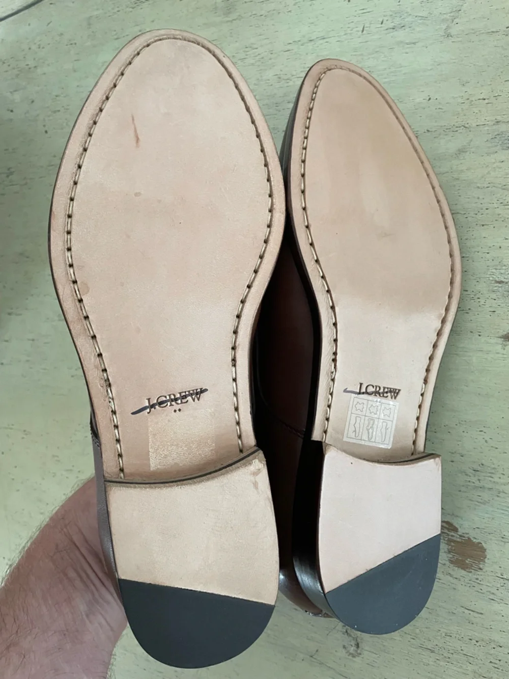 J. CREW Leather cap-toe derby shoes in Brown Size 8 M NWOB $228‎ BS113